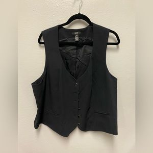 Alfani Women Plus Size 20W Black Button Down Vest.